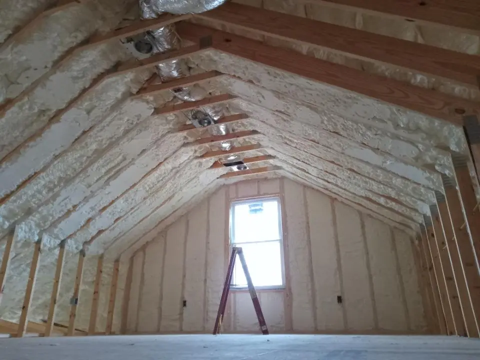 Spray foam roofing application for Crawl Space Insulation project in Woodruff